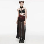 Crepuscular A-Line Skirt Red PunkRave