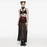 Crepuscular A-Line Skirt Red PunkRave