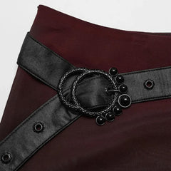 Crepuscular A-Line Skirt Red PunkRave