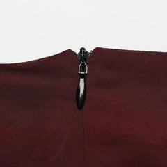 Crepuscular A-Line Skirt Red PunkRave
