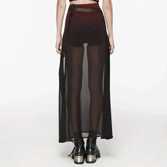 Crepuscular A-Line Skirt Red PunkRave