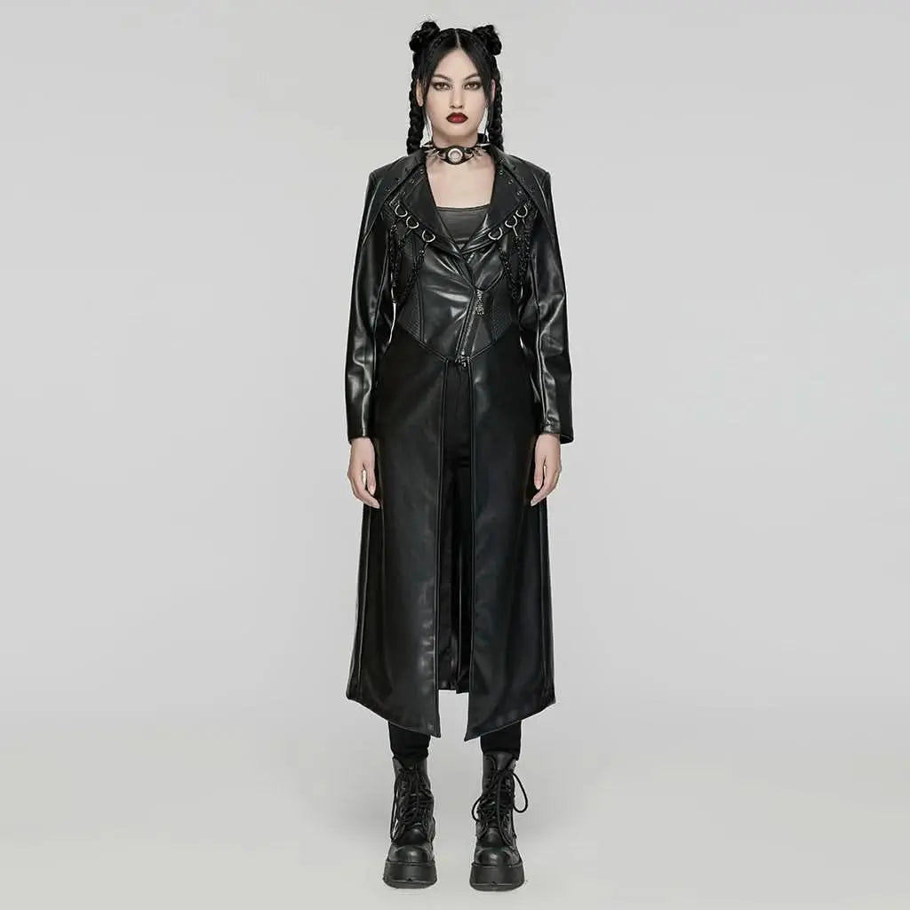 Crescendo PU Trench Coat - PunkRave