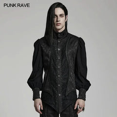 Crimson Cobweb Button-Down Shirt PunkRave