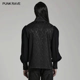 Crimson Cobweb Button-Down Shirt PunkRave