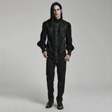 Crimson Cobweb Button-Down Shirt PunkRave