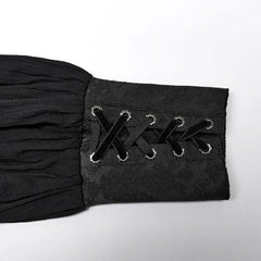 Crimson Cobweb Button-Down Shirt PunkRave
