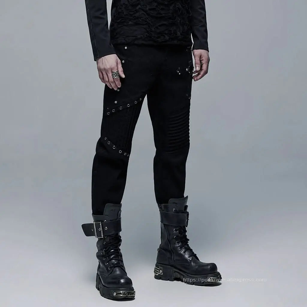 Crucify Studded Trousers - PunkRave