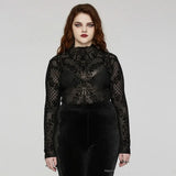 Dark Wonderland Sheer Mesh Turtleneck - PunkRave