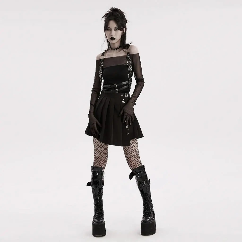 Darkwave PU Body Harness - PunkRave