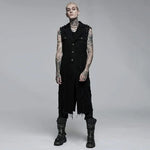 Death Metal Distressed Sleeveless Coat - PunkRave
