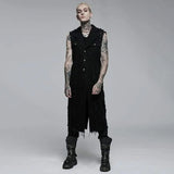 Death Metal Distressed Sleeveless Coat - PunkRave