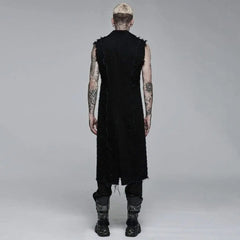Death Metal Distressed Sleeveless Coat - PunkRave