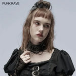 Die With Me Choker With Lace and Chains - PunkRave