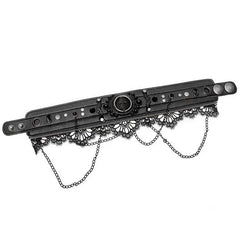 Die With Me Choker With Lace and Chains - PunkRave