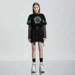Dizzy Lizzy A-Line Skirt (Solid Gray) - PunkRave