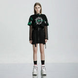 Dizzy Lizzy A-Line Skirt (Solid Gray) - PunkRave