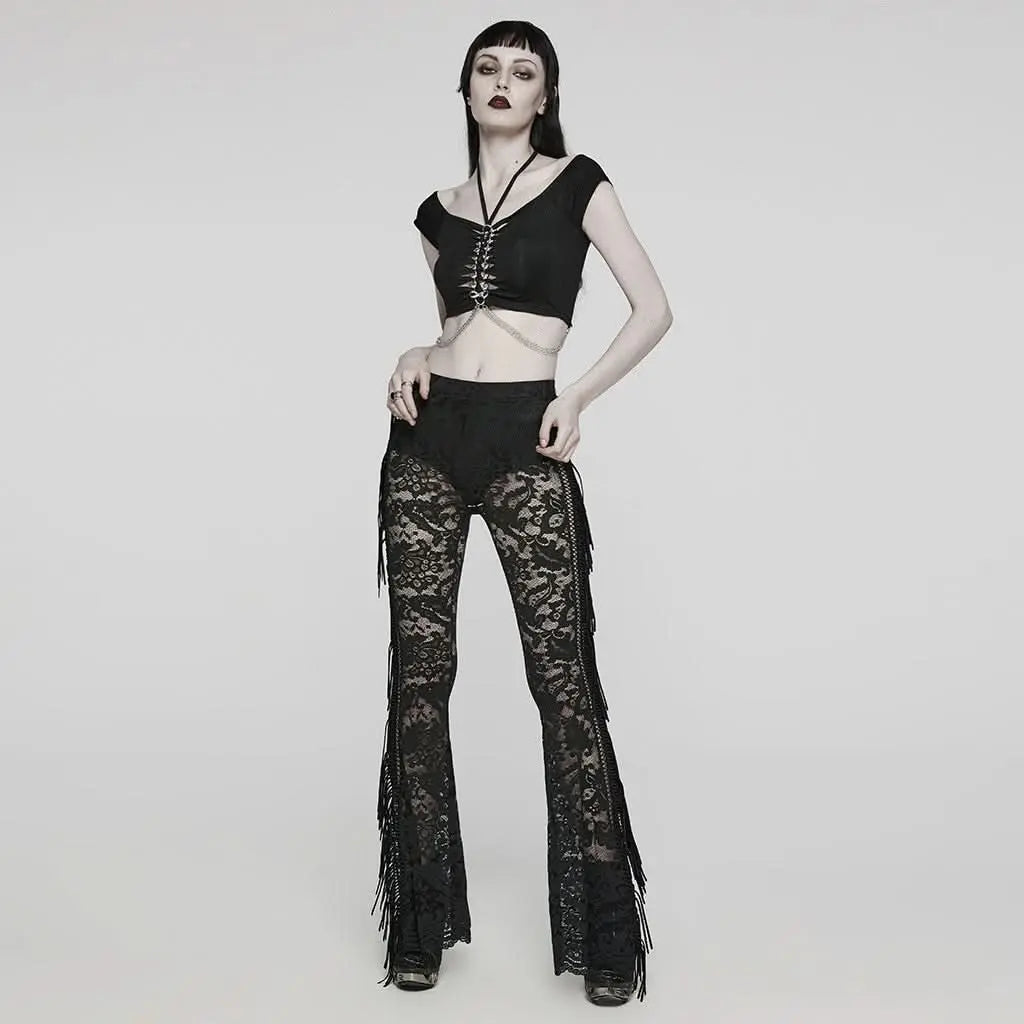 Dorian Flared Leggings (Plague Doctor) - PunkRave