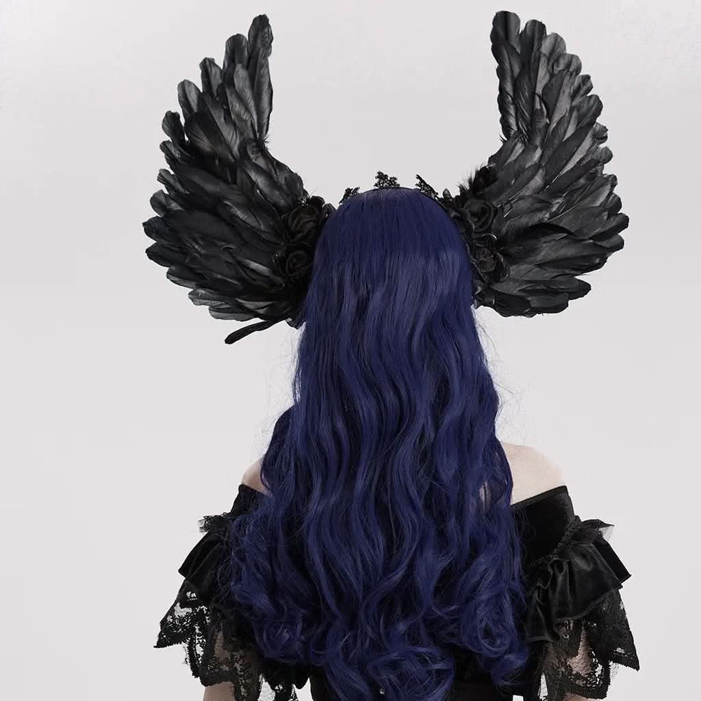Ebon Labyrinth - Gothic Headpiece with Wings My Store