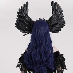 Ebon Labyrinth - Gothic Headpiece with Wings My Store