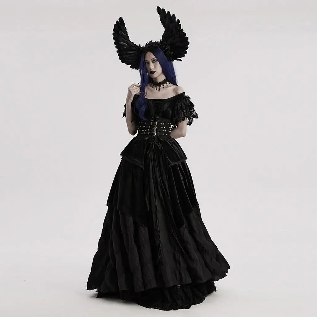 Ebon Labyrinth - Gothic Headpiece with Wings - PunkRave