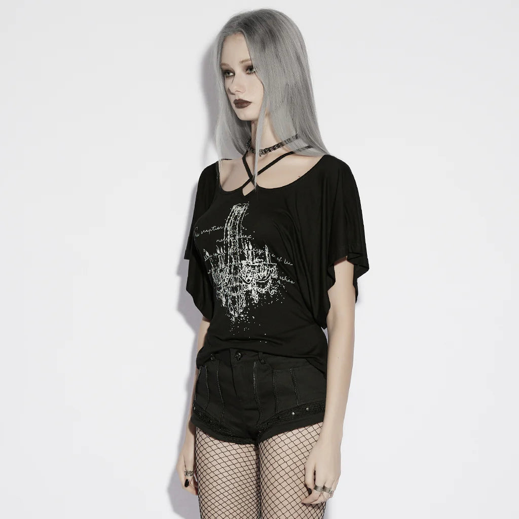 Ebonlace Gothic Panel Top PunkRave