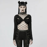 Echo Cropped Mesh Top - PunkRave