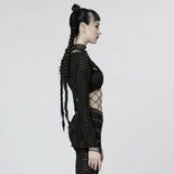 Echo Cropped Mesh Top - PunkRave