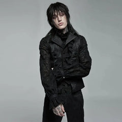 Enigma Embroidered Waistcoat With Ruffles - PunkRave