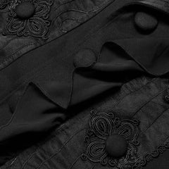 Enigma Embroidered Waistcoat With Ruffles - PunkRave