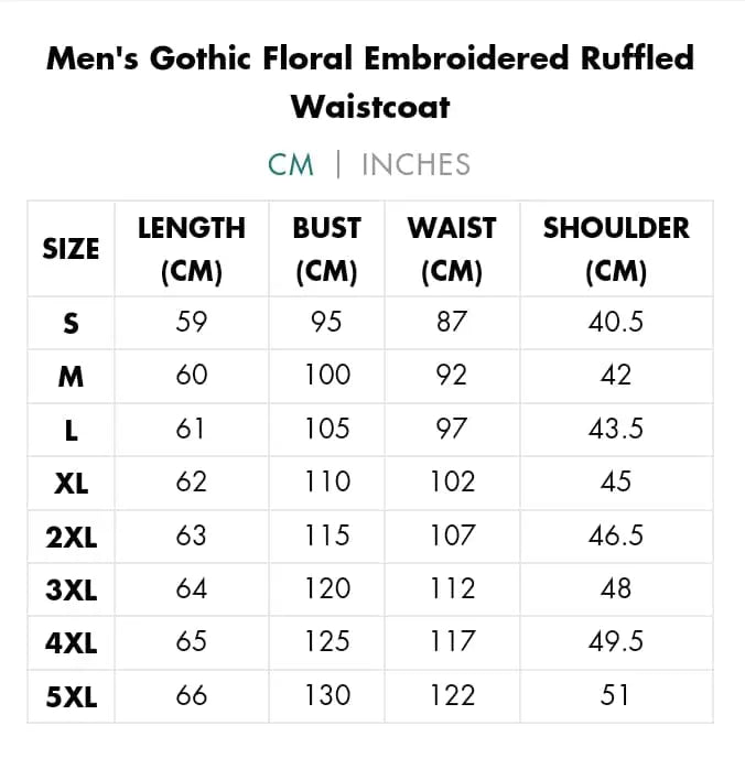 Enigma Embroidered Waistcoat With Ruffles - PunkRave