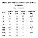 Enigma Embroidered Waistcoat With Ruffles - PunkRave