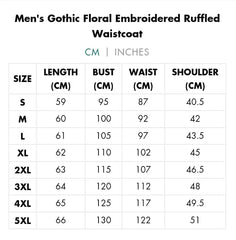 Enigma Embroidered Waistcoat With Ruffles - PunkRave