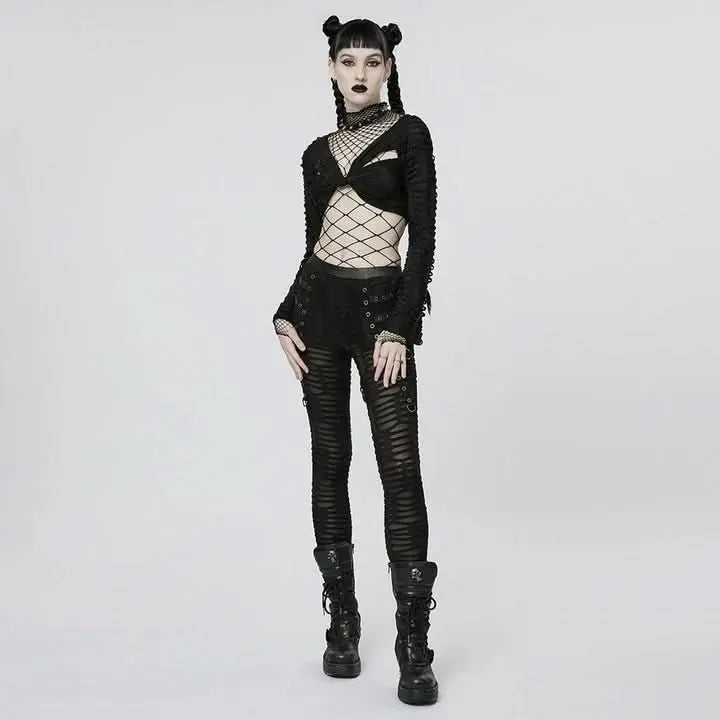 Eternal Vacation Mesh Bodysuit - Black - PunkRave
