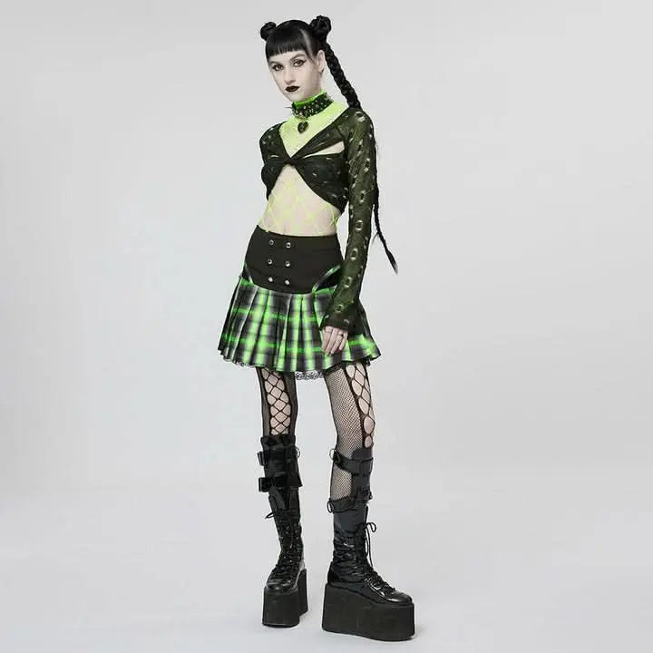Eternal Vacation Mesh Bodysuit - Green - PunkRave