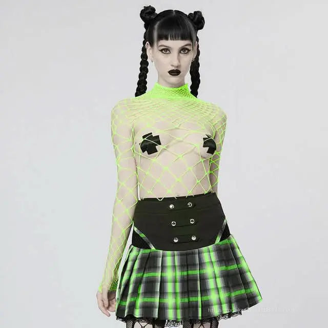 Eternal Vacation Mesh Bodysuit - Green - PunkRave