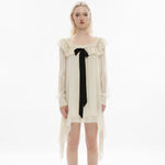 Flower Pill Babydoll Dress - Beige My Store