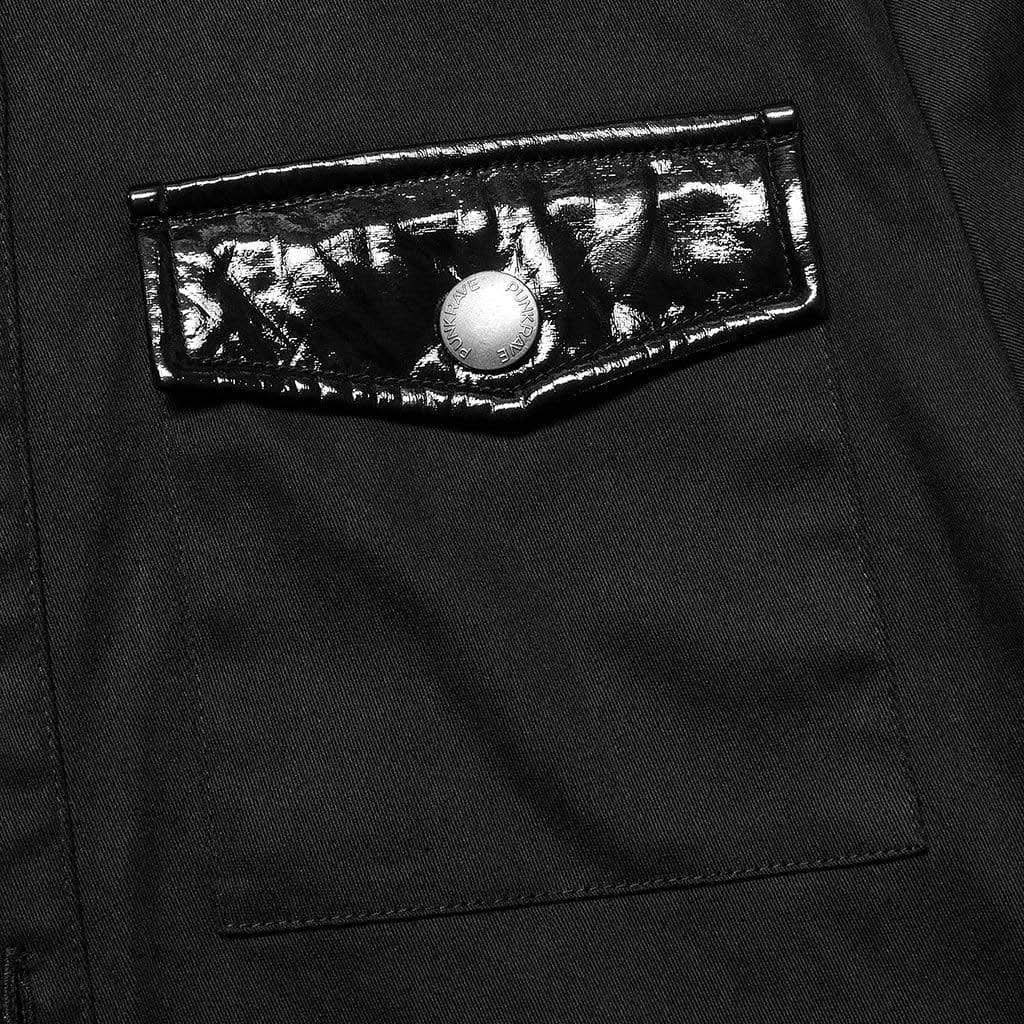 Freezing Moon Button-up Shirt With Mesh Panels - PunkRave