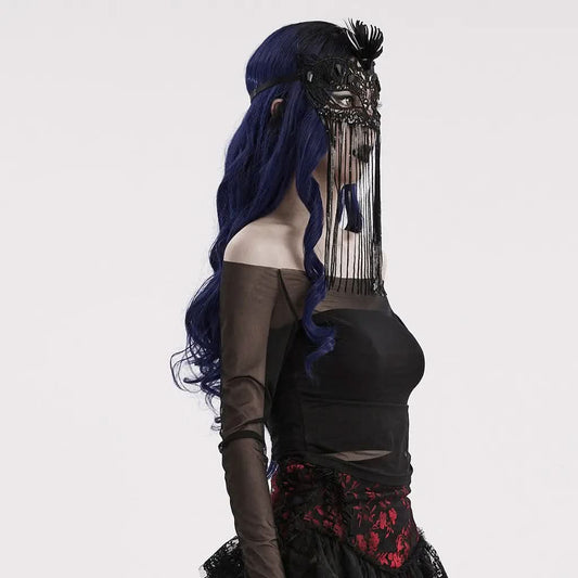 Galaxy Gossamer - Gothic Venetian Mask with Tassels My Store