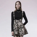Gnarly Fiesta' Suspender Skirt (Beige) - PunkRave