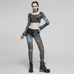 Gothamite Fishnet Stockings (Blue) - PunkRave