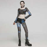 Gothamite Fishnet Stockings (Blue) - PunkRave