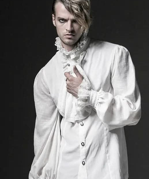 Gothic Ruffled shirt - PunkRave