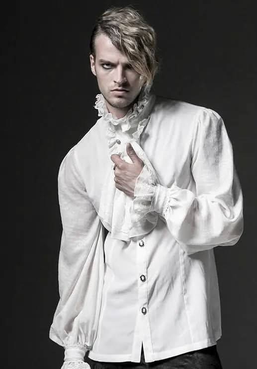 Gothic Ruffled shirt - PunkRave
