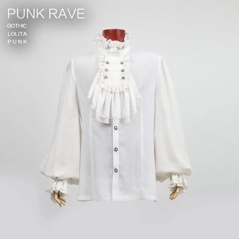 Gothic Ruffled shirt - PunkRave