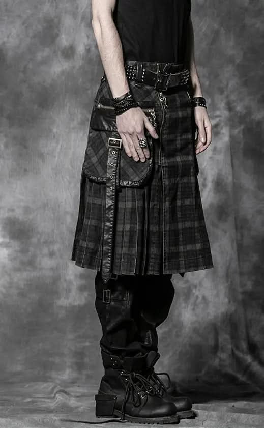 Gothic plaid kilt - PunkRave