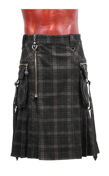 Gothic plaid kilt - PunkRave