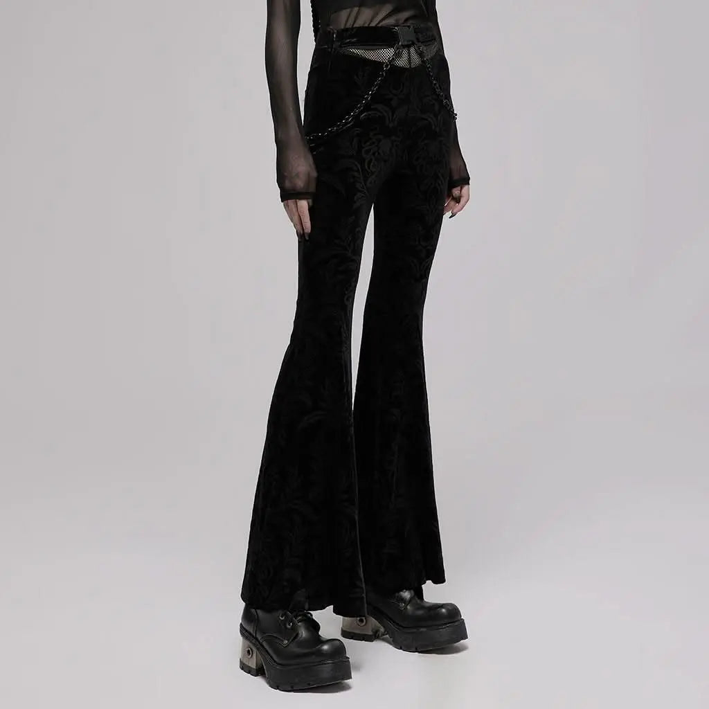 Gravebloom Velvet Pants - PunkRave