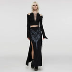 Grimalkin Cold Shoulder Sleeve Top - PunkRave