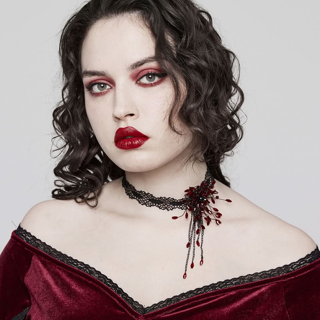 Occult Lace Choker - PunkRave