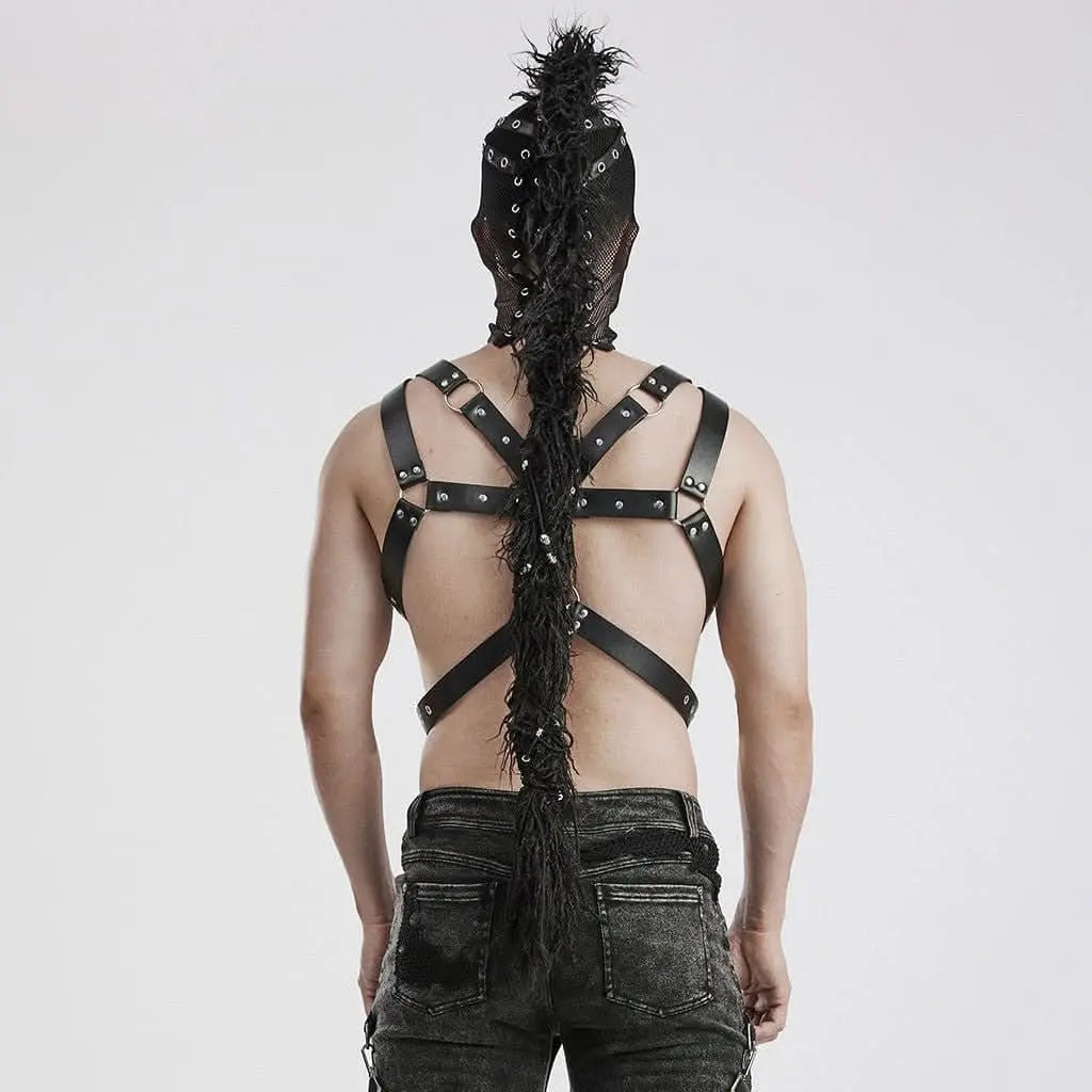 Hardcore Haven - Punk Mesh Mask With Mohawk - PunkRave